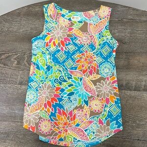 Spunk Wear Women’s Bright Floral Tank Top Size Small